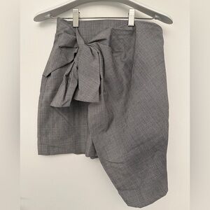 Zara asymmetric Gray Plaid Skirt